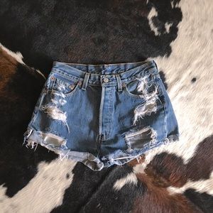 Levi’s Distressed Denim Shorts